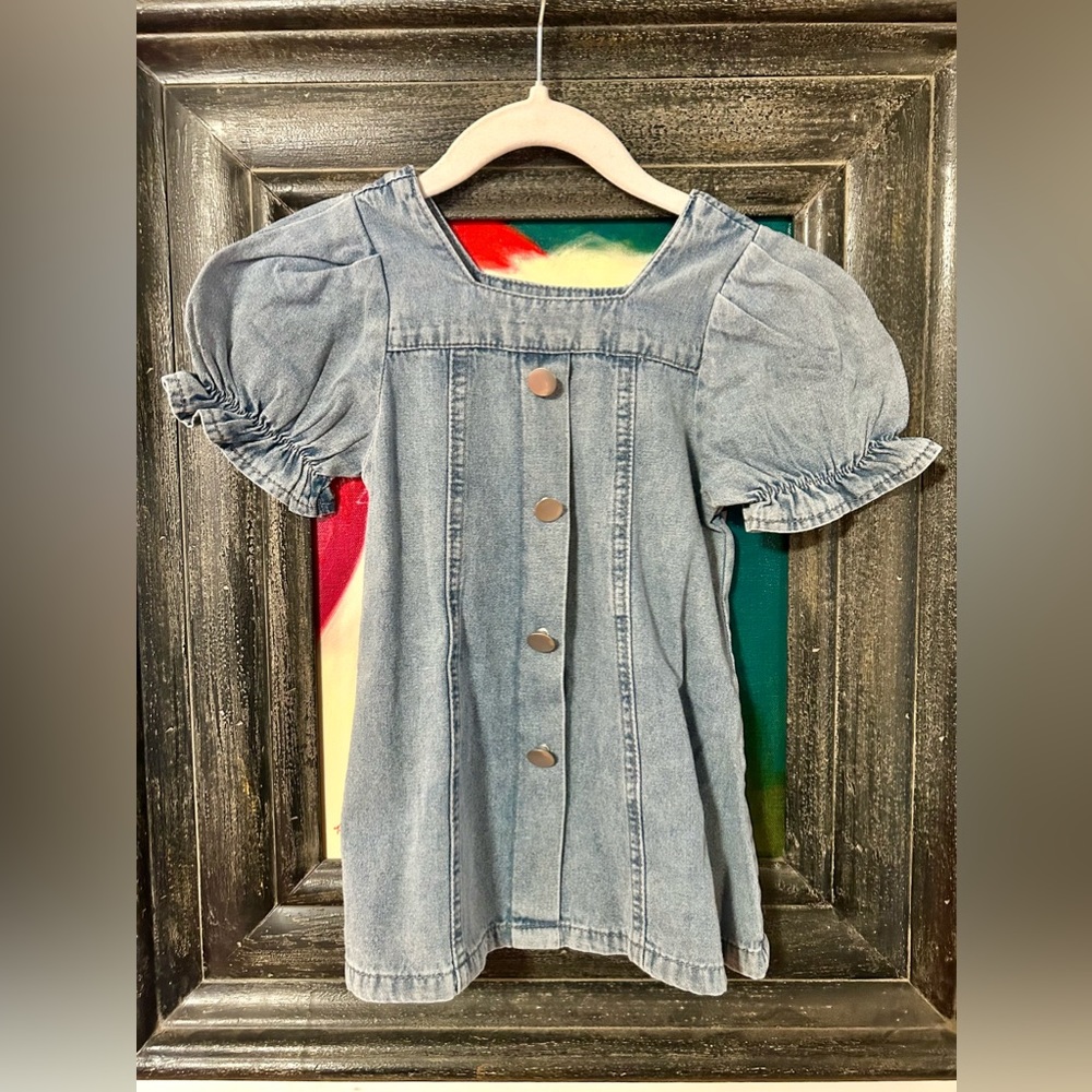 NWT Denim Puff Sleeve Dress
